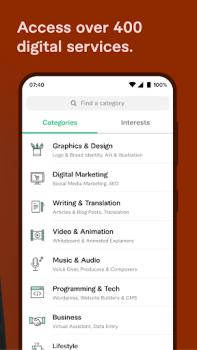 Scaricare Fiverr - Servizi Freelance Affari per Android Screenshot 4