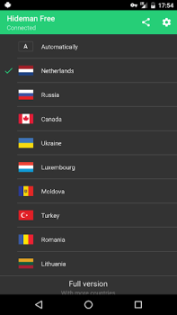 Scaricare Hideman Free VPN Strumenti per Android Screenshot 3