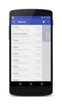 Scaricare Алкометр Salute e fitness per Android Screenshot 5