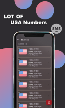 Scaricare USA Number Receive SMS online Comunicazione per Android Screenshot 2