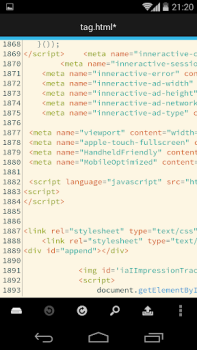 Scaricare DroidEdit (free code editor) Lavoro per Android Screenshot 3