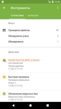 Scaricare Anti-virus Dr.Web Light Strumenti per Android Screenshot 7