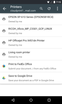 Scaricare Виртуальный принтер Google Lavoro per Android Screenshot 4