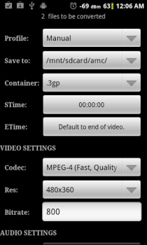 Scaricare Video Converter Android Lettori ed editor video per Android Screenshot 3